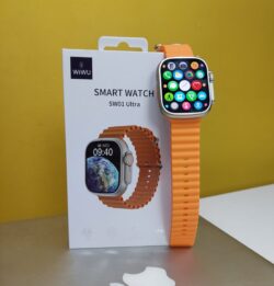 WiWu SW01 Ultra Bluetooth Calling Smart Watch- Black (IP68, Sports Modes, 2.1″ HD IPS)